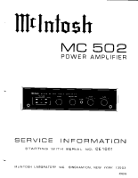 McIntosh MC-502 - Service manual